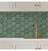 Sage Green Peel And Stick Wall Tile | Hexagon Kitchen Backsplash Tiles | Self Adhesive Tiles For Home Décor